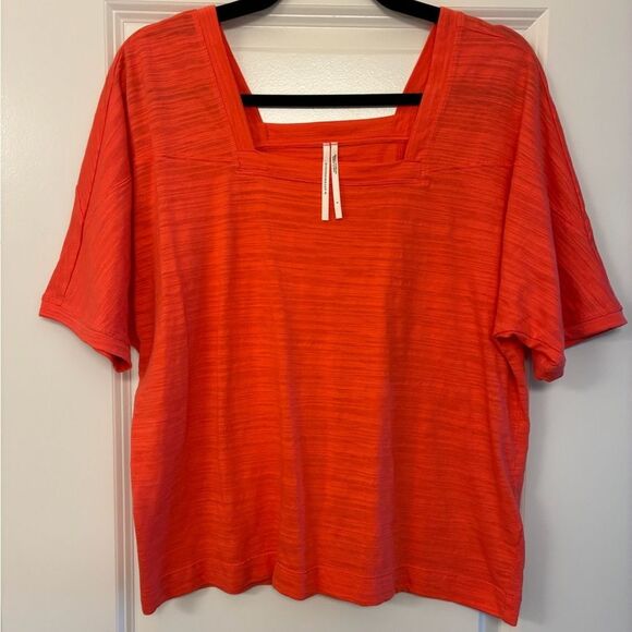 ANTHROPOLOGIE Deedee Dolman Sleeve Top Orange Women’s Size Small - Picture 1 of 7